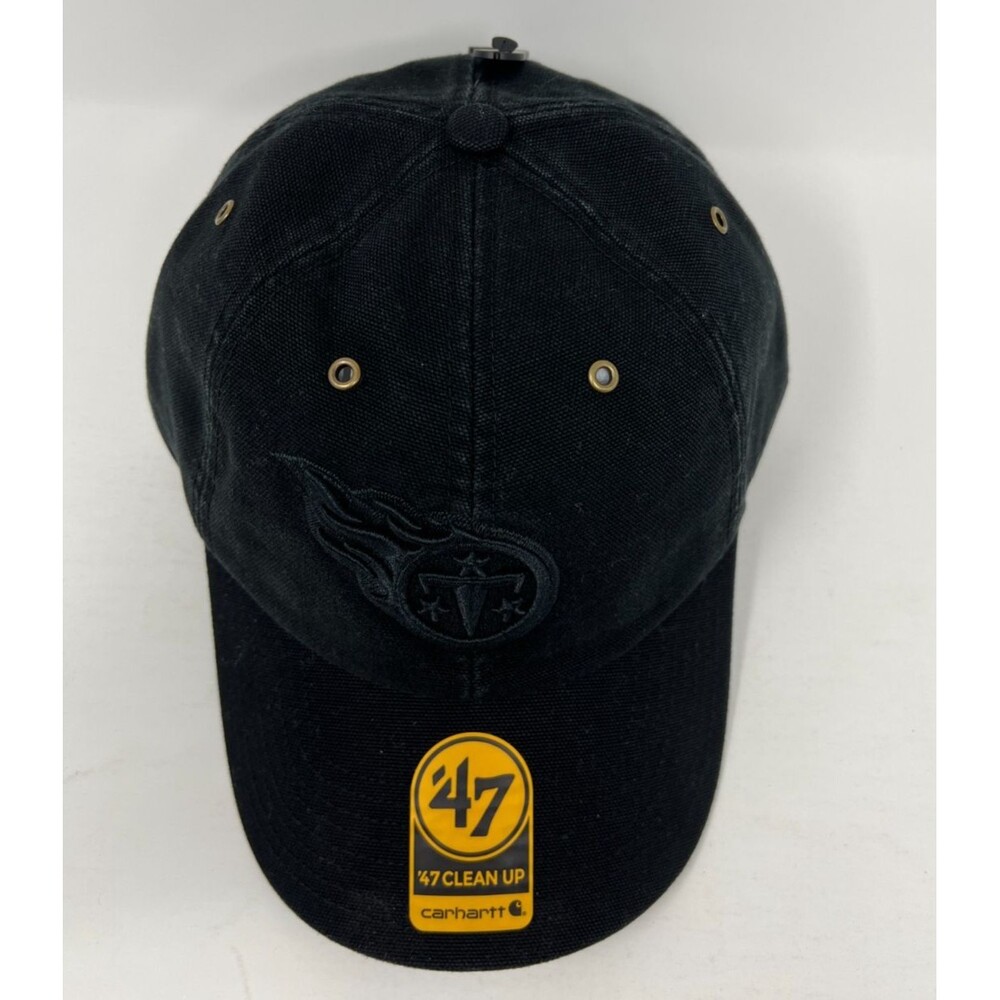 Tennessee Titans Carhartt x 47 Hat Cap Black Canvas NFL Football Mens Strapback - Picture 4 of 8
